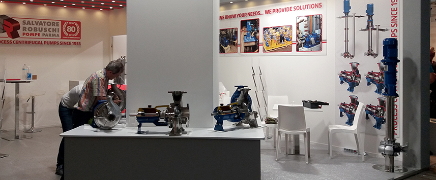 Progettazione stand achema 2018 Francoforte